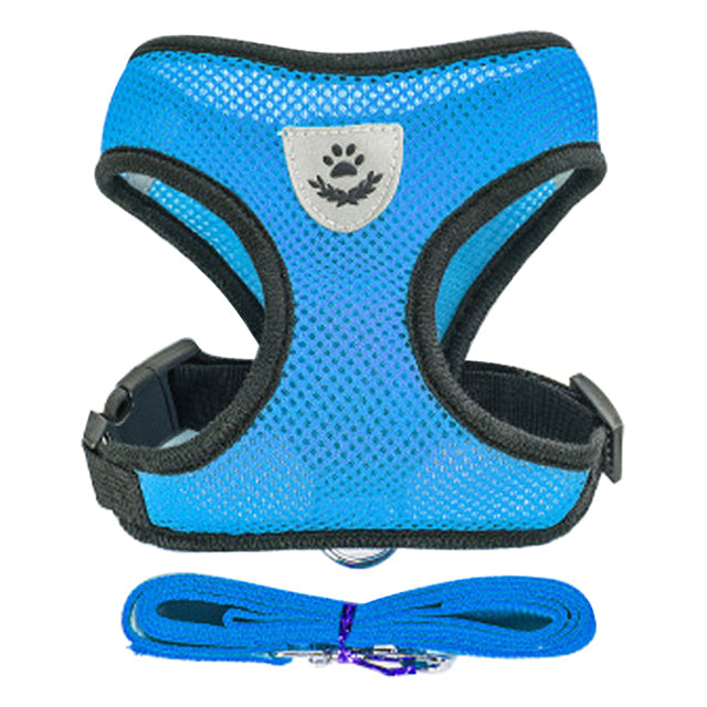 Blue Adjustable Vest Pet Harness