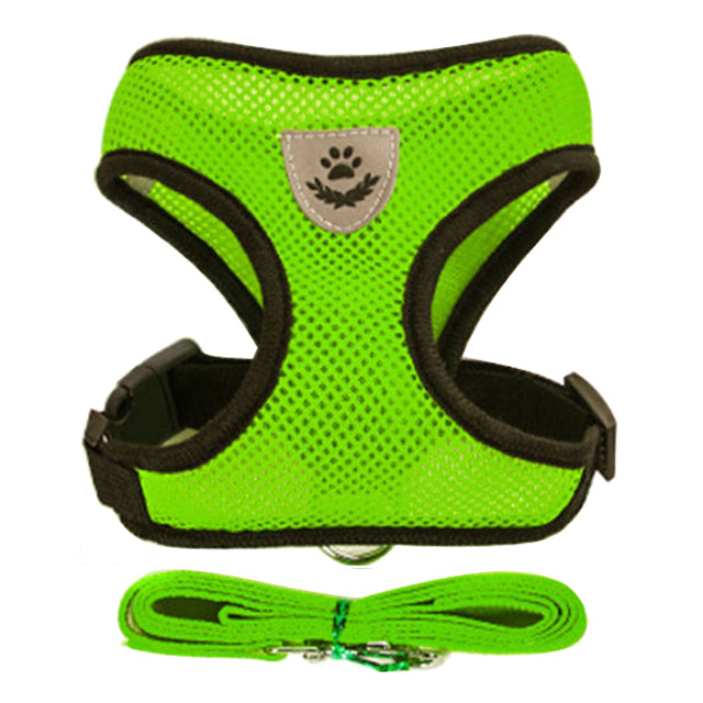 Green Adjustable Vest Pet Harness