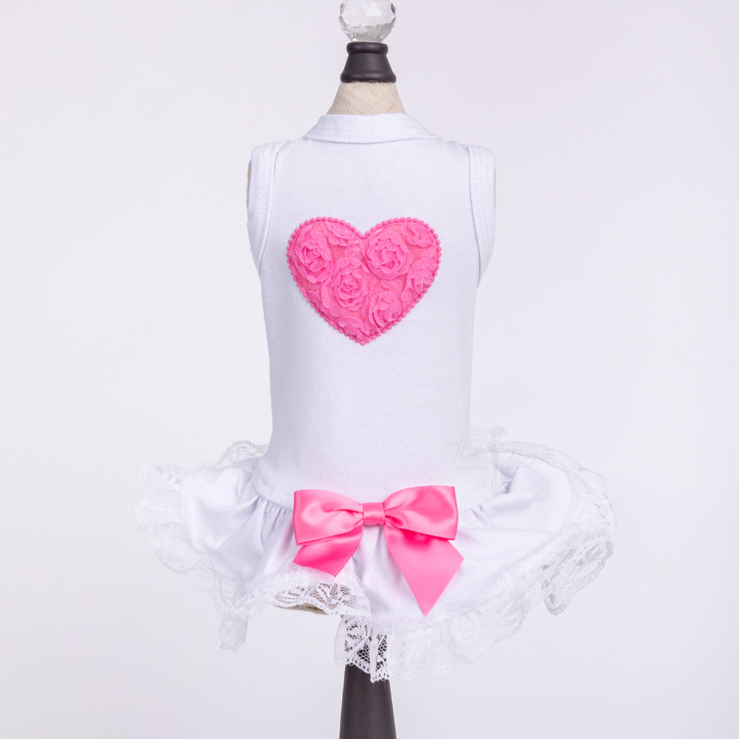 Lacey Puff Heart Dog Dress