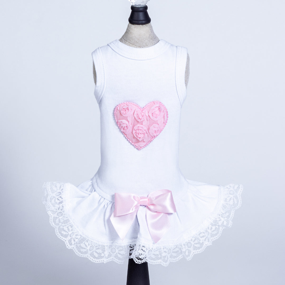 Lacey Puff Heart Dog Dress