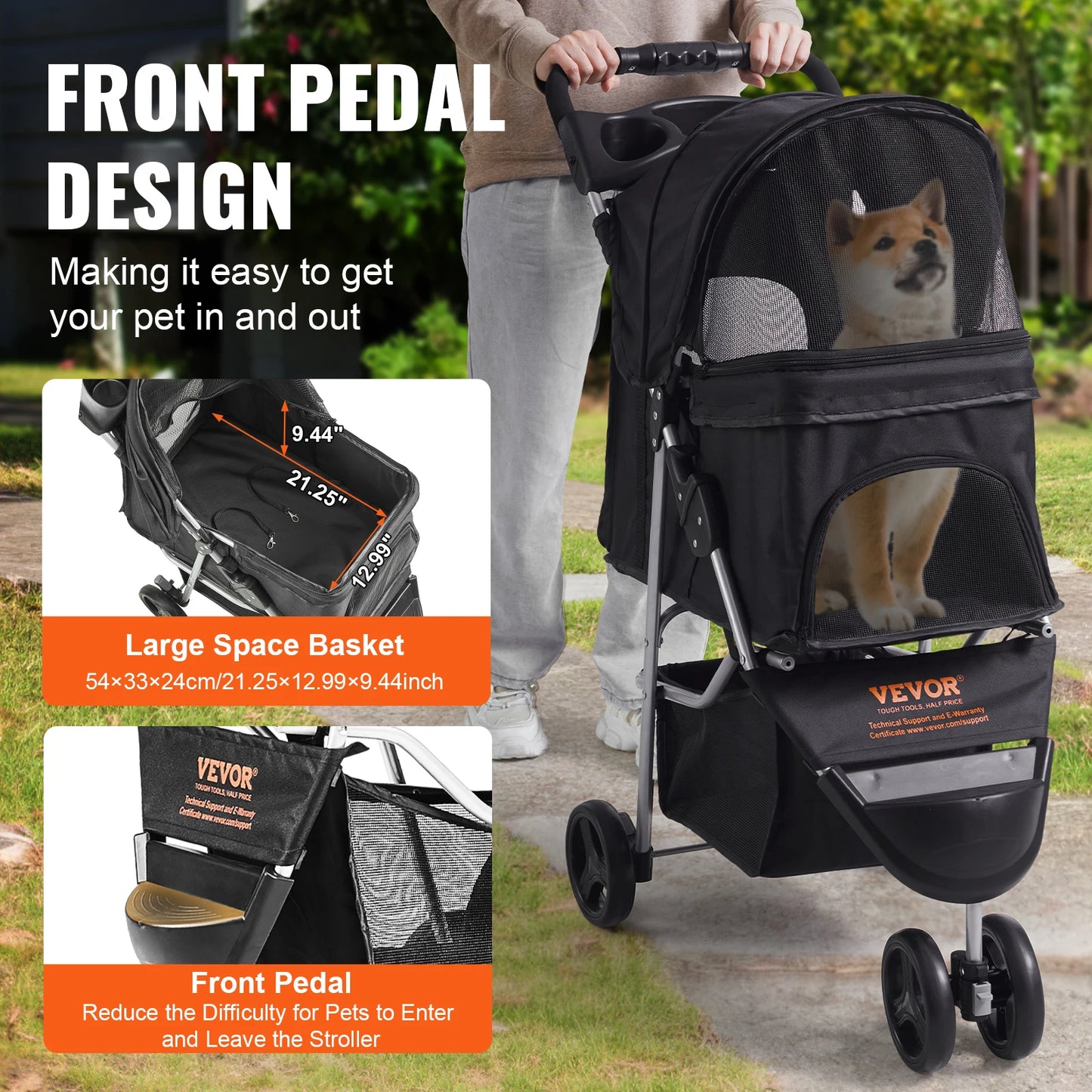 3 Wheel Dog Stroller