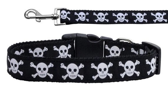 Skulls Pet Dog & Cat Nylon Collar or Leash