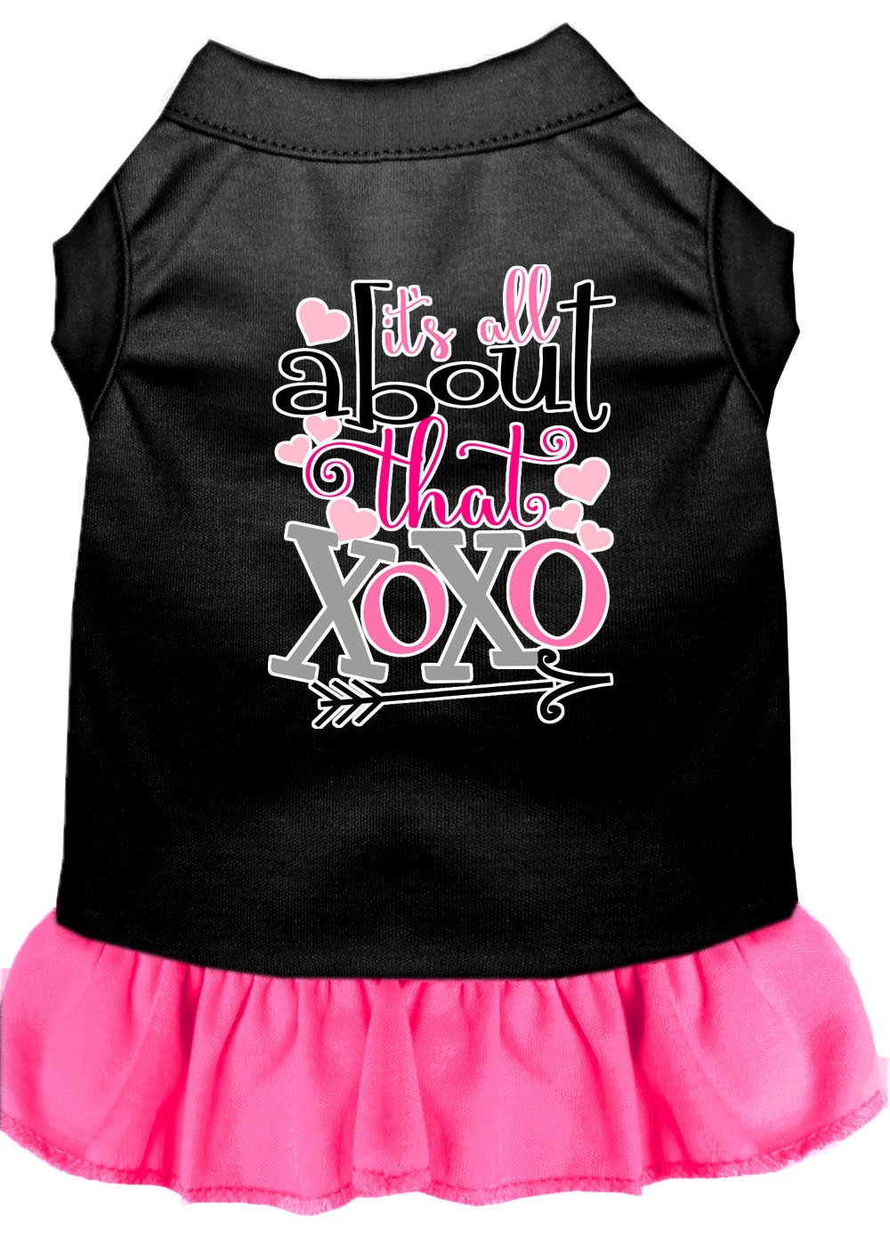 Dog Dress, Pet Dog & Cat Dress Screen Printed, "All About That XOXO" 