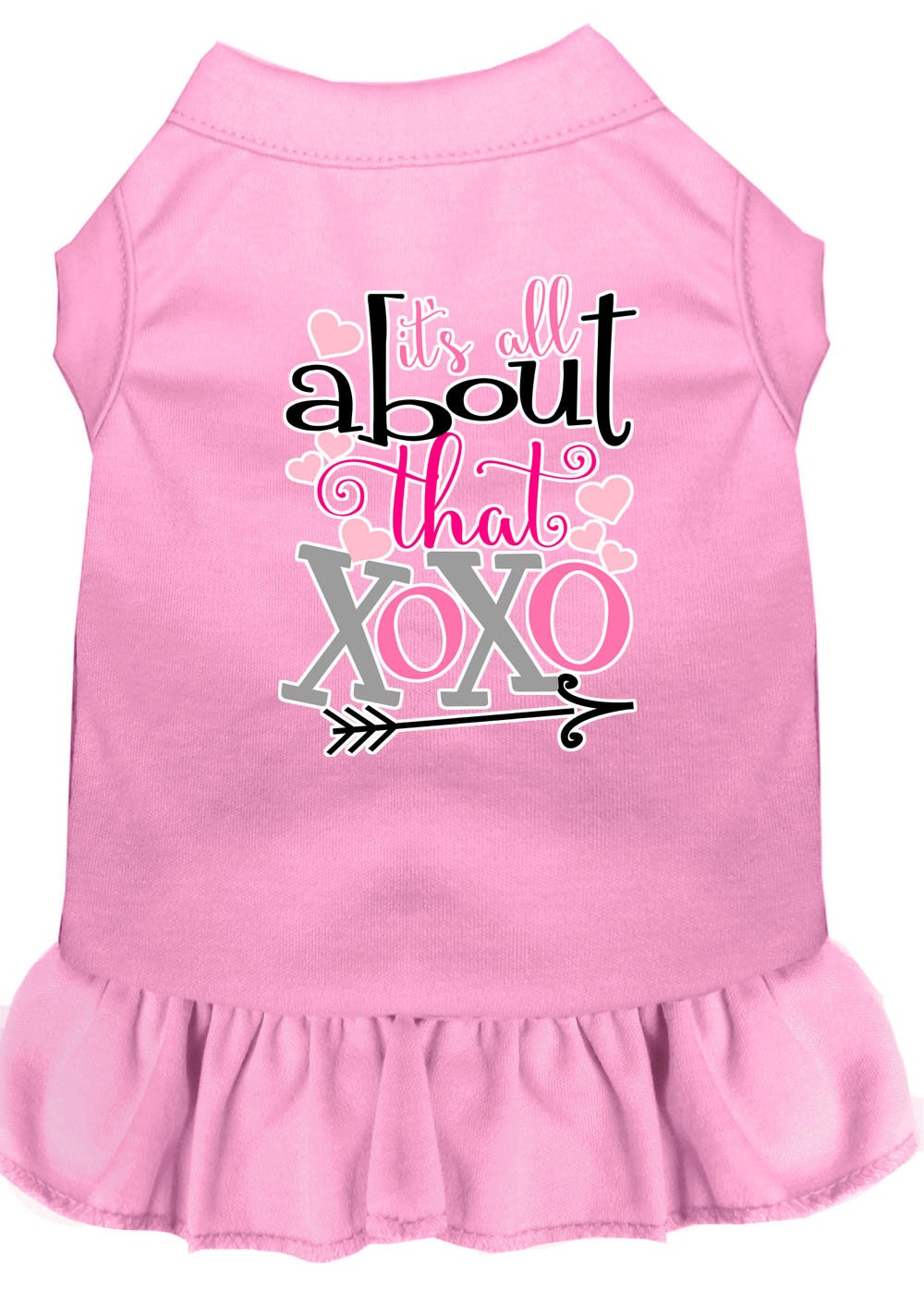 Dog Dress, Pet Dog & Cat Dress Screen Printed, "All About That XOXO" 