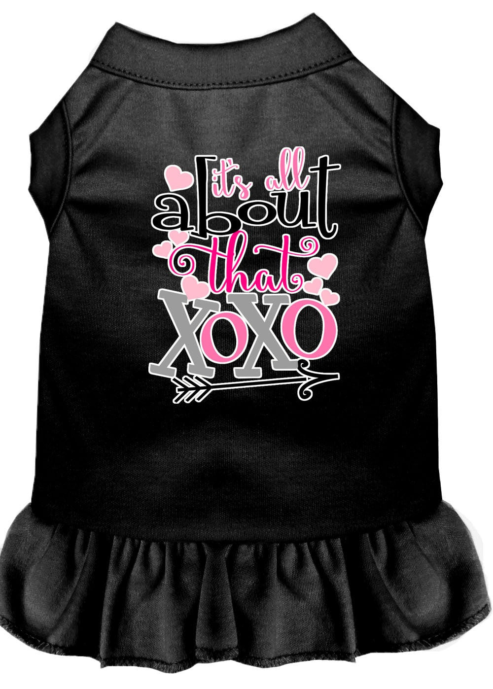 Dog Dress, Pet Dog & Cat Dress Screen Printed, "All About That XOXO" 