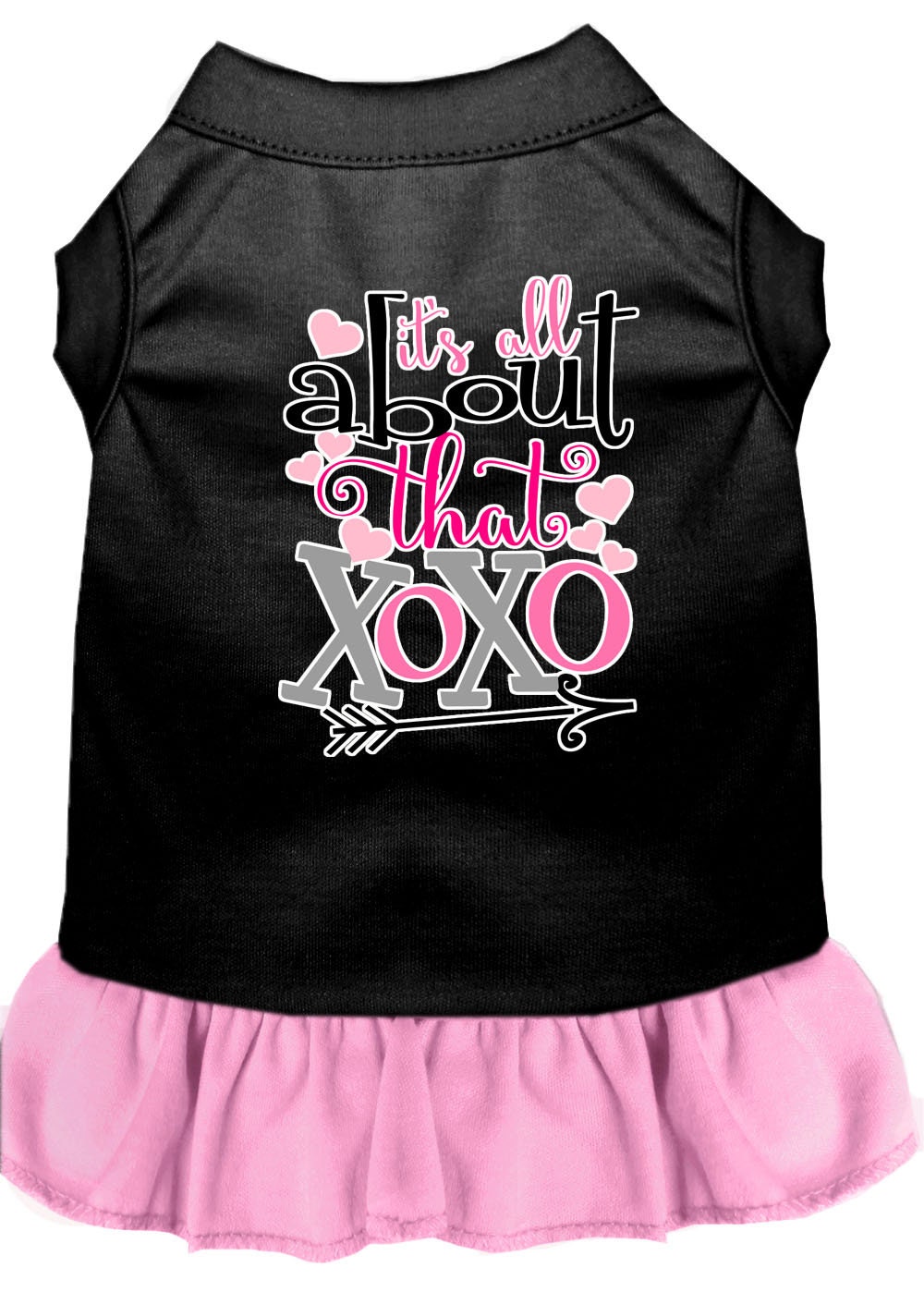 Dog Dress, Pet Dog & Cat Dress Screen Printed, "All About That XOXO" 