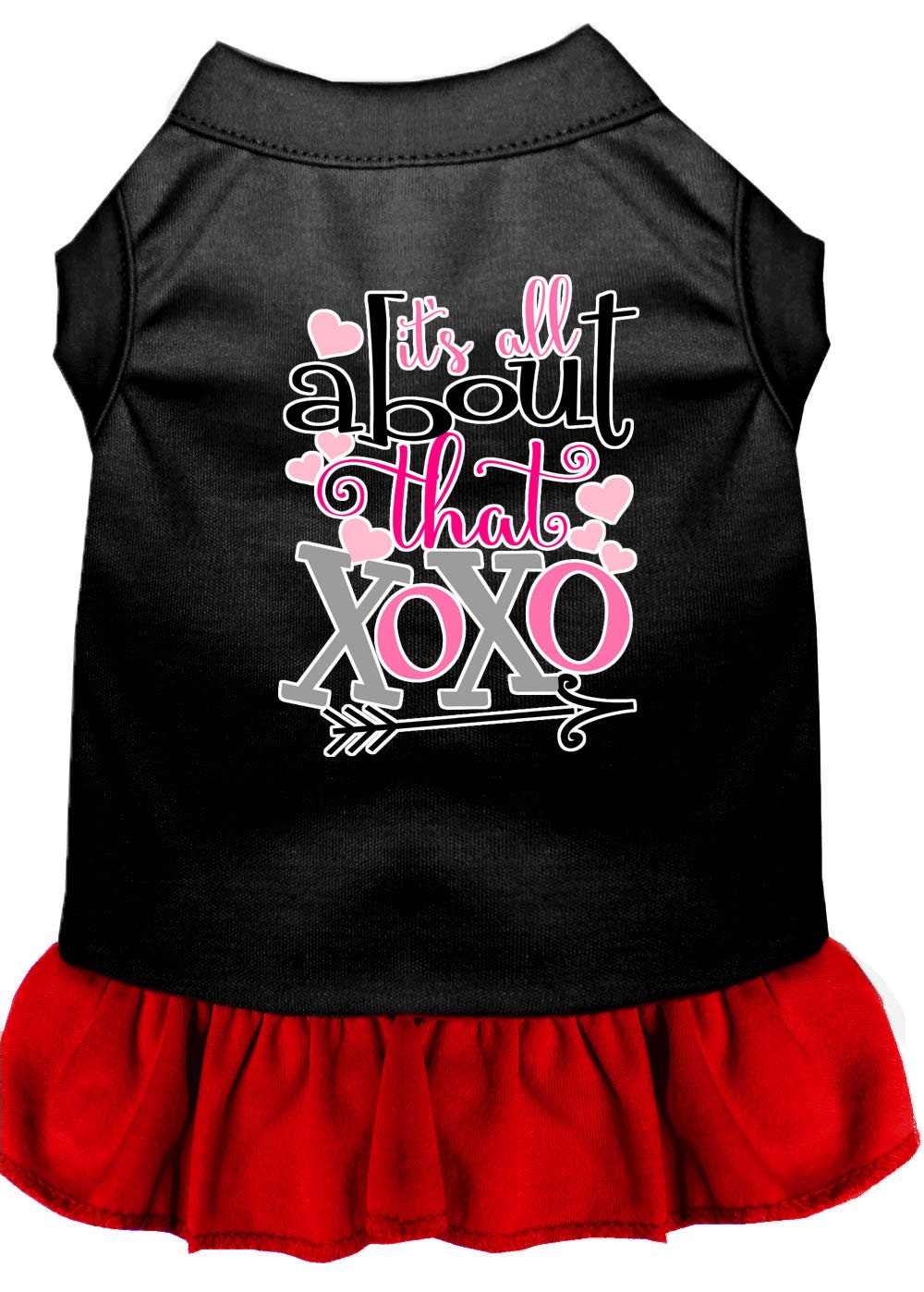 Dog Dress, Pet Dog & Cat Dress Screen Printed, "All About That XOXO" 