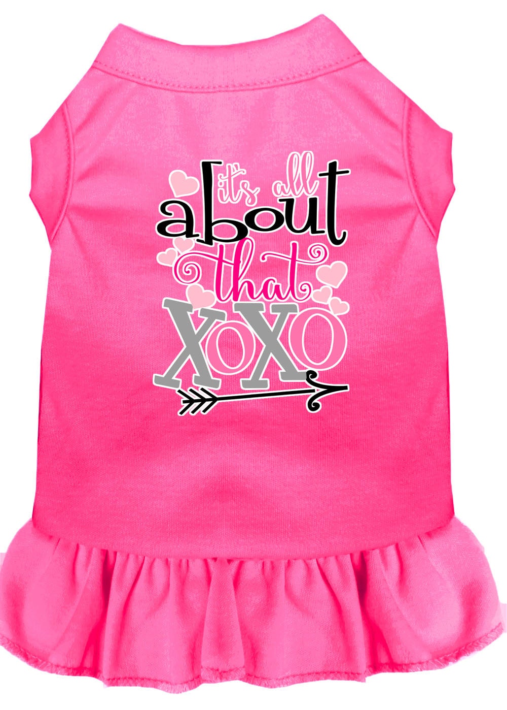 Dog Dress, Pet Dog & Cat Dress Screen Printed, "All About That XOXO" 