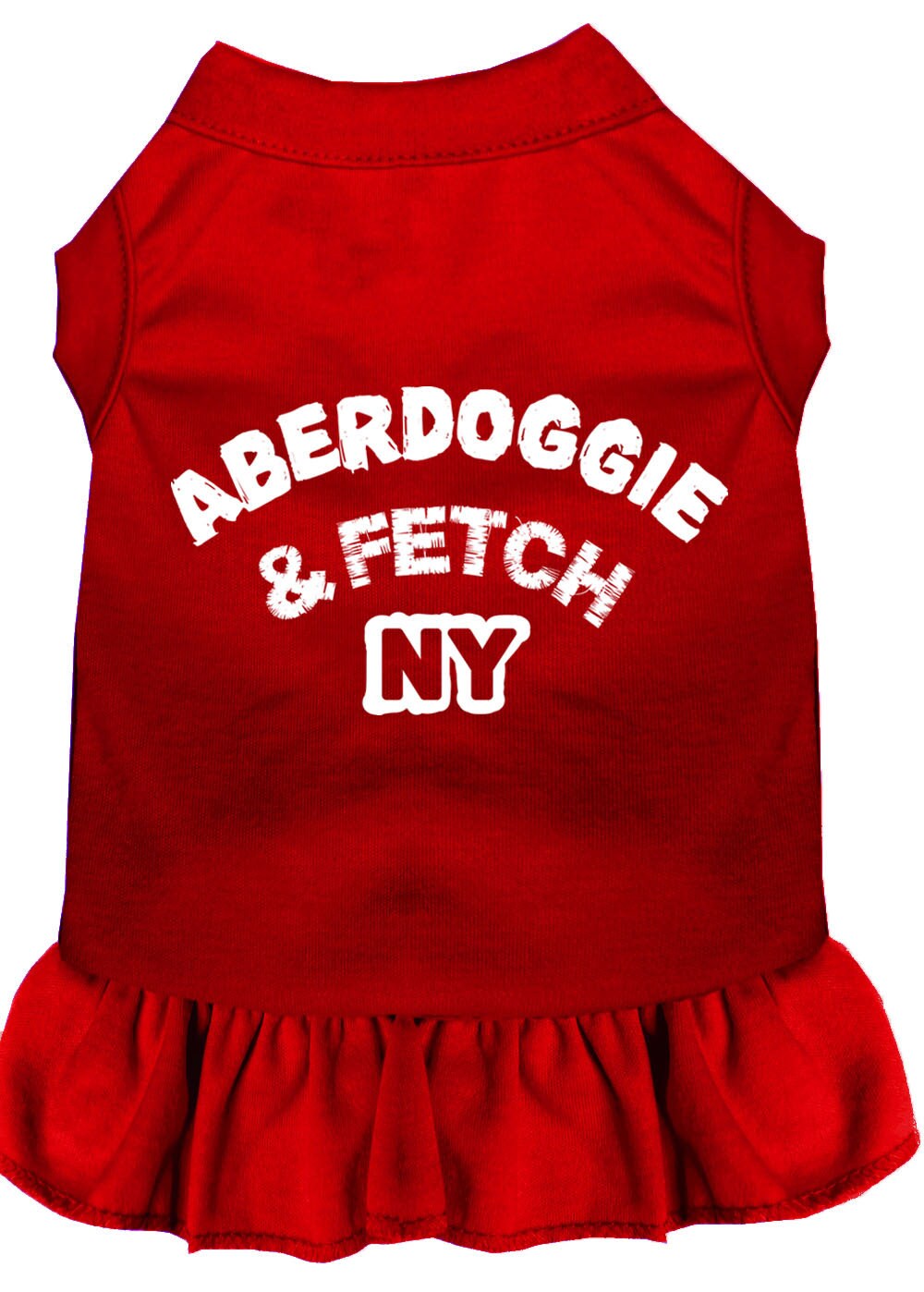 Dog Dress, Dog Dress, Screen Printed, "Aberdoggie & Fetch NY" 