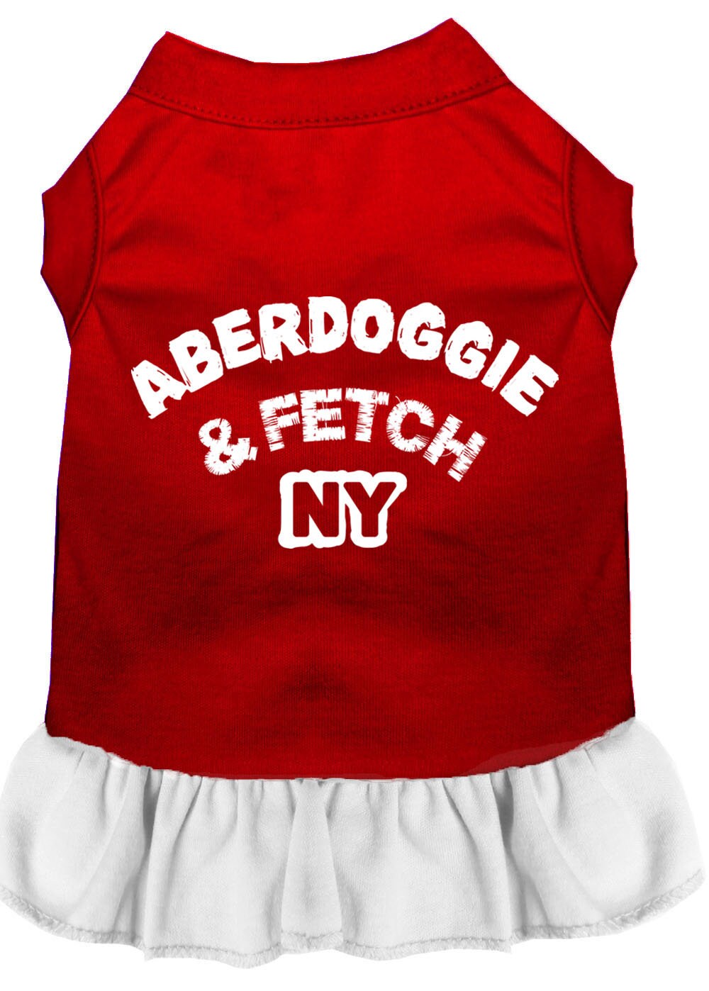 Dog Dress, Dog Dress, Screen Printed, "Aberdoggie & Fetch NY" 