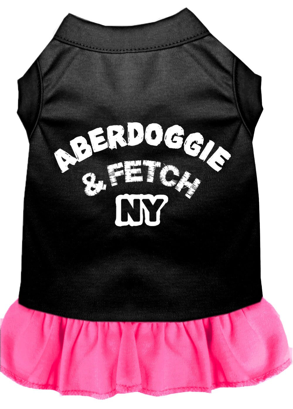 Dog Dress, Dog Dress, Screen Printed, "Aberdoggie & Fetch NY" 