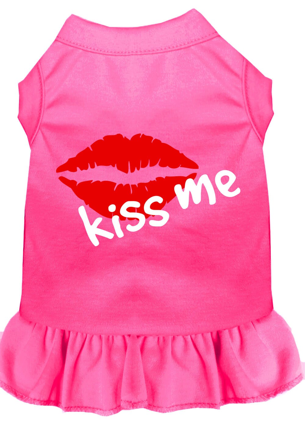 Dog Dress, Screen Printed, "Kiss Me" 