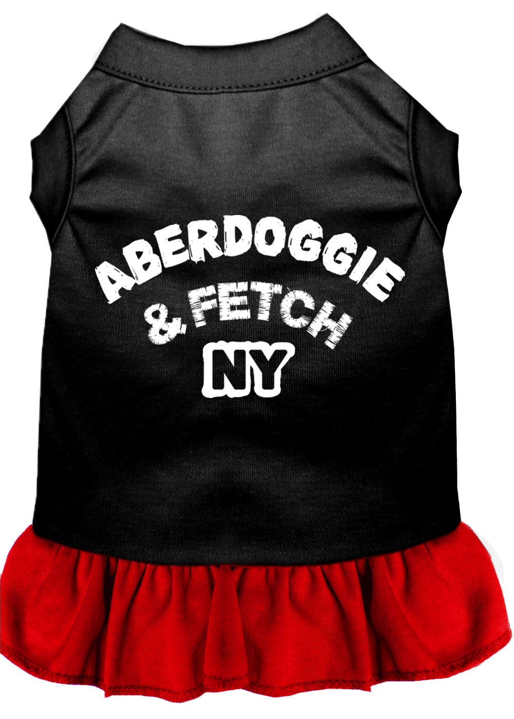 Dog Dress, Dog Dress, Screen Printed, "Aberdoggie & Fetch NY" 