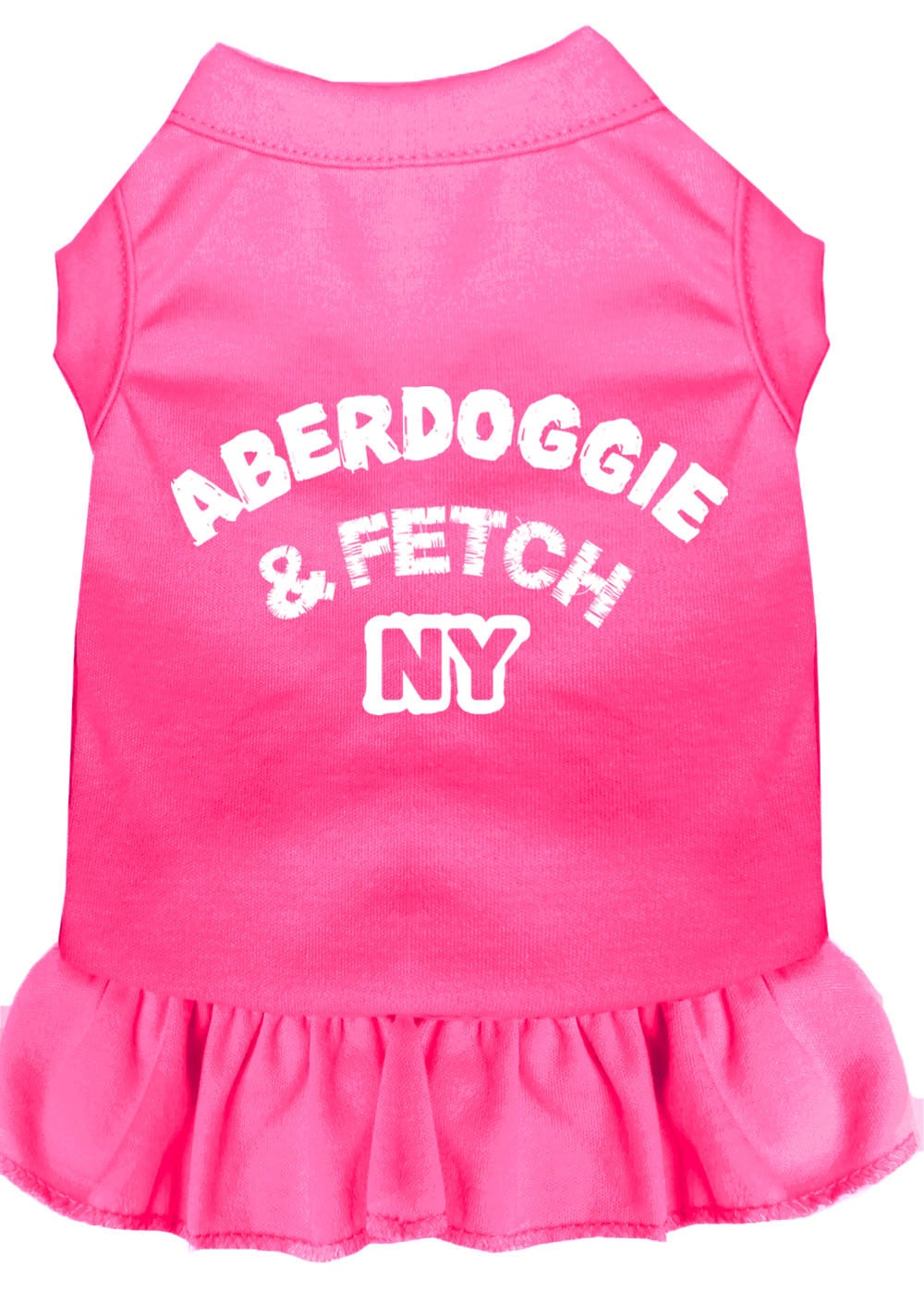 Dog Dress, Dog Dress, Screen Printed, "Aberdoggie & Fetch NY" 