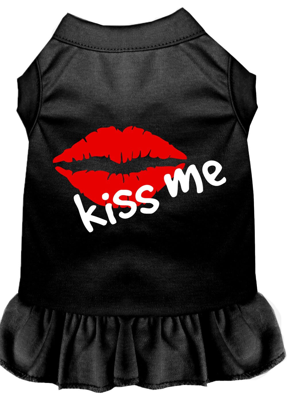 Dog Dress, Screen Printed, "Kiss Me" 