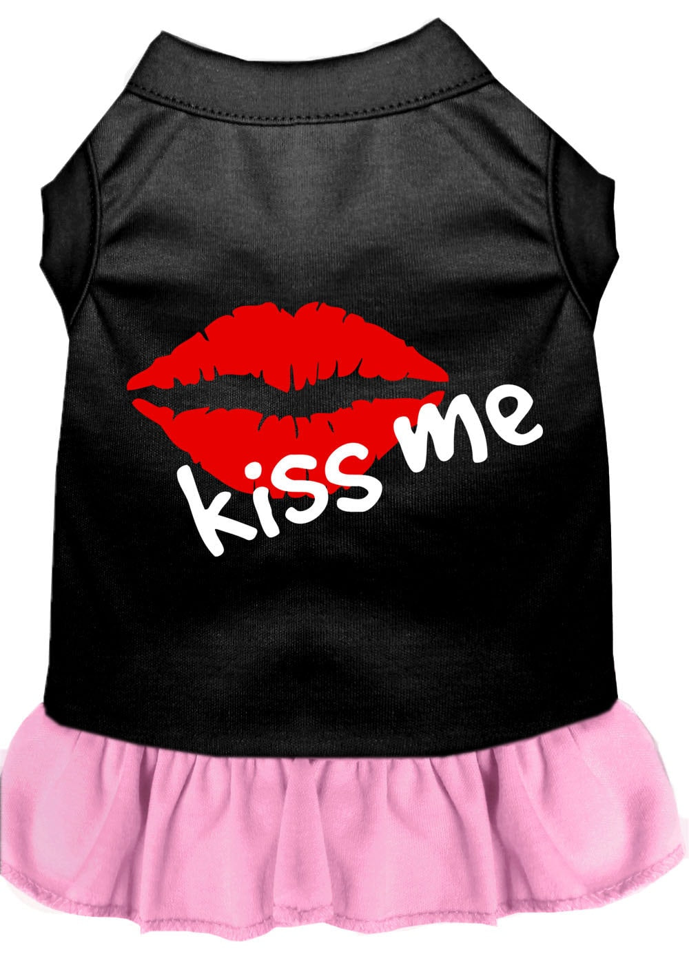 Dog Dress, Screen Printed, "Kiss Me" 