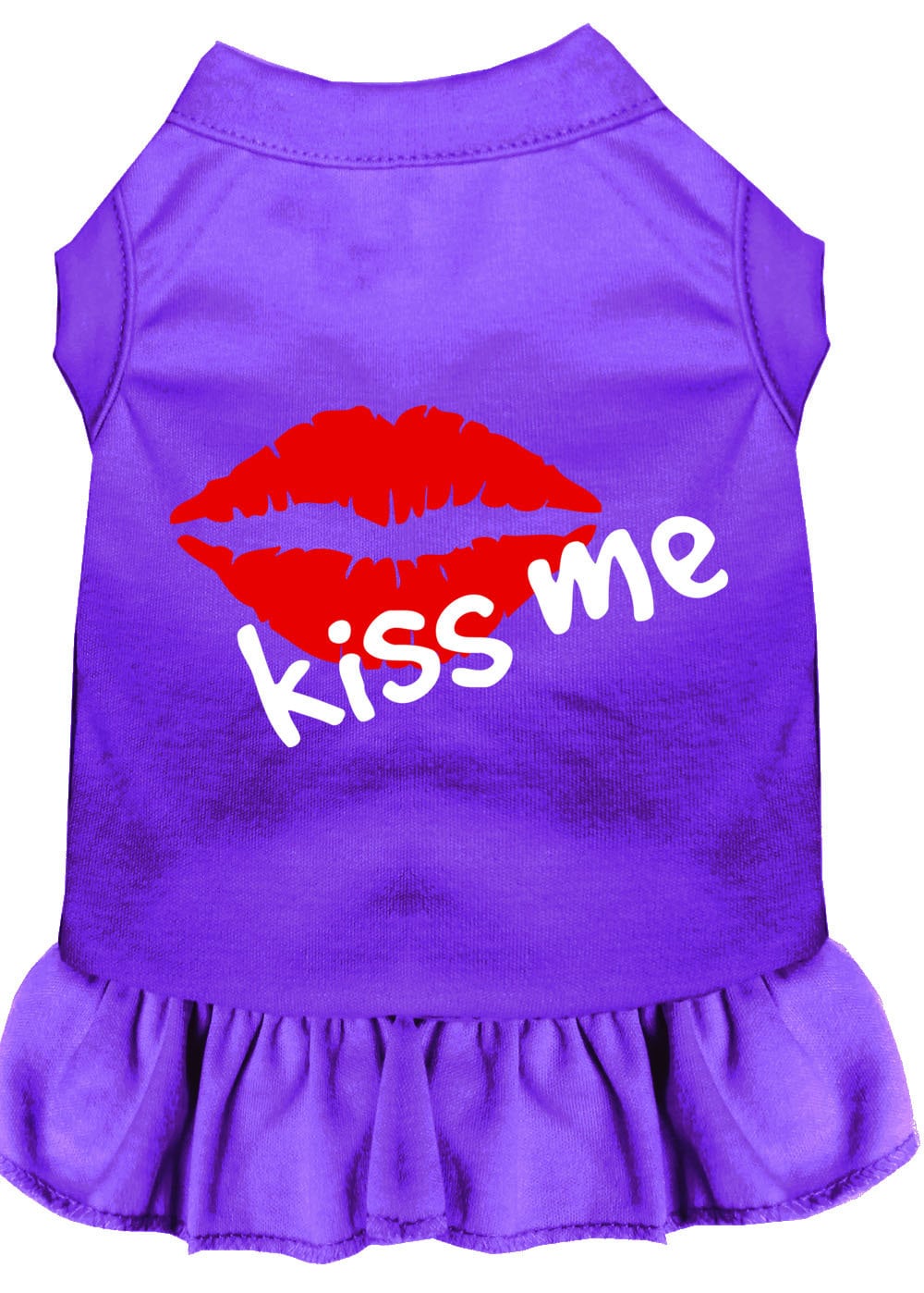 Dog Dress, Screen Printed, "Kiss Me" 