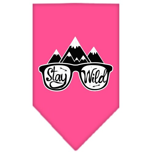 Dog Bandana Screen Printed, "Stay Wild" 