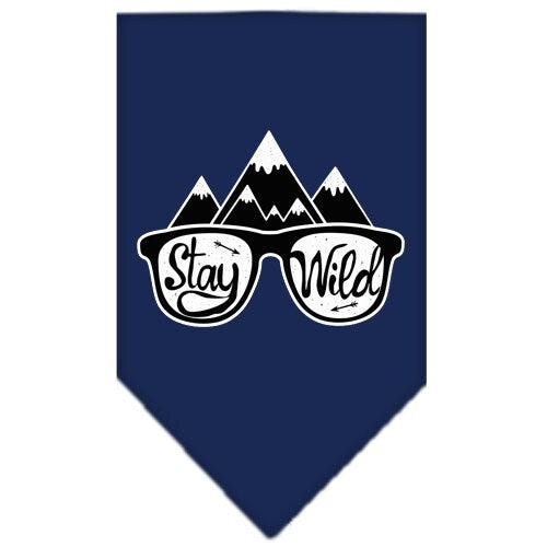 Dog Bandana Screen Printed, "Stay Wild" 