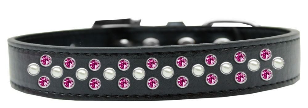 Pet Fashion Collar, "Pearl and Pink Crystal 