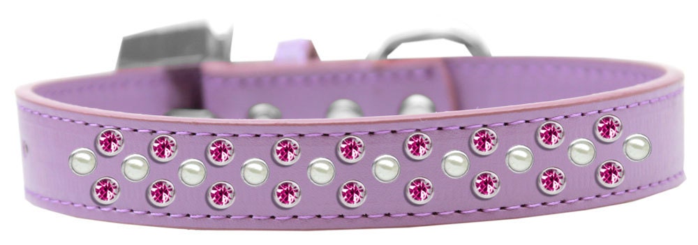 Pet Fashion Collar, "Pearl and Pink Crystal 